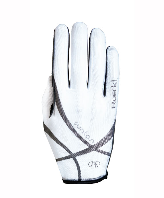 White summer horse riding gloves – Laila - Roeckl