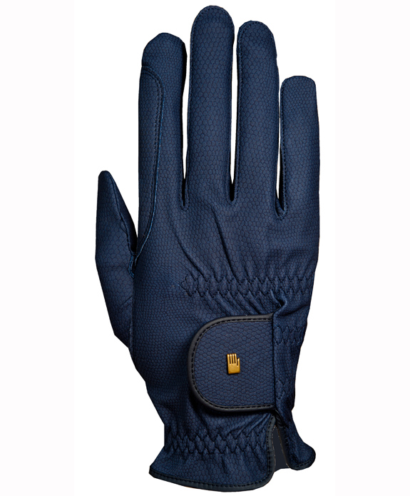 Navy blue junior horse riding gloves with grip – Roeck Grip Junior - Roeckl