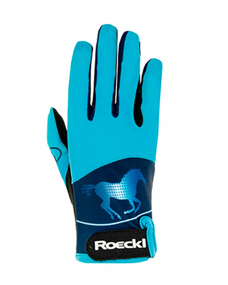 Junior unisex blue riding gloves – Kansas - Roeckl
