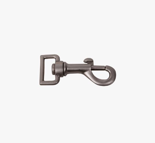 Mousqueton pour longe en zinc argent - QHP