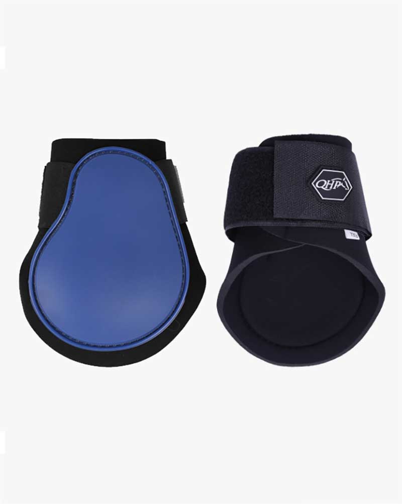Pack of 2 Navy Blue Rear Fetlock Boots for Ponies - QHP