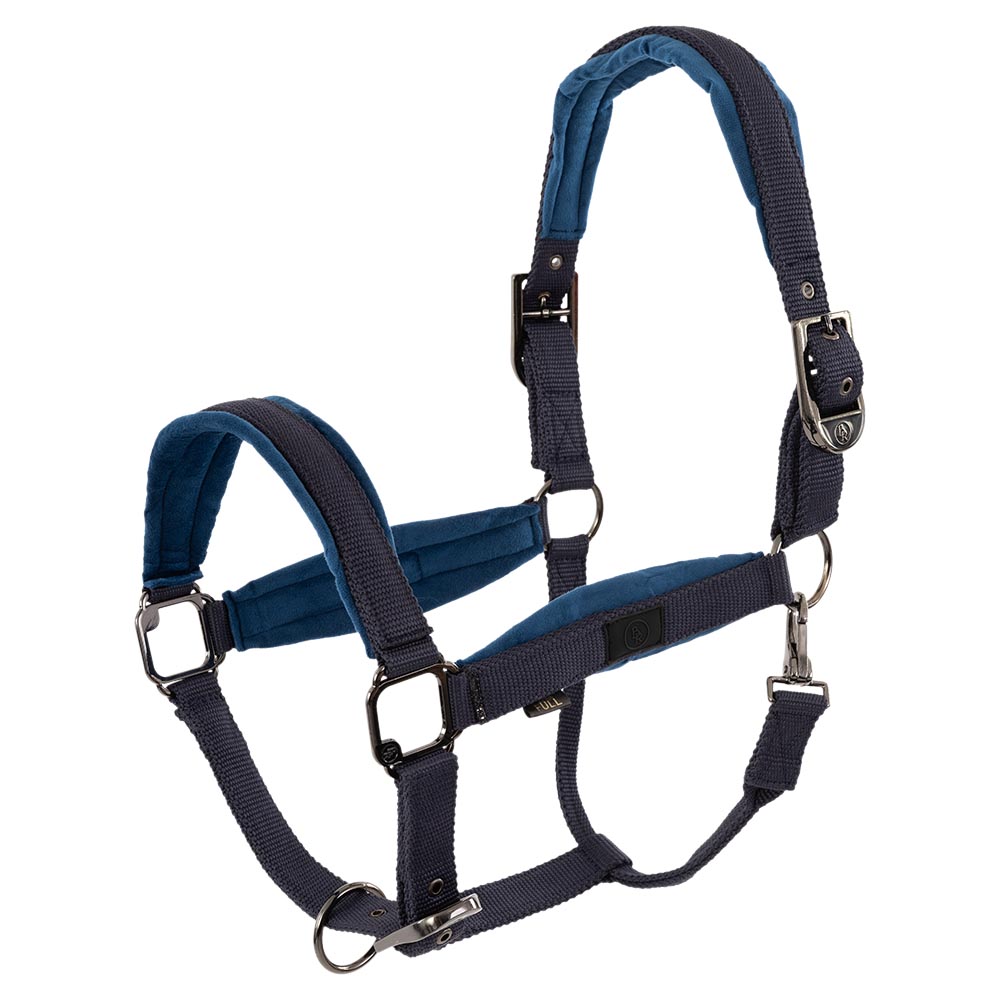 Navy stable halter with velvet lining for horse and pony Julia - BR