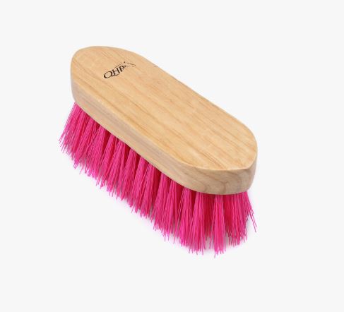 Brosse moyen de bois et de poils moyenne et épaisse rose - QHP