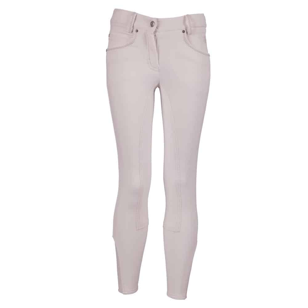 White horse riding trousers (knee patch reinforcement) for girls Paris - BR