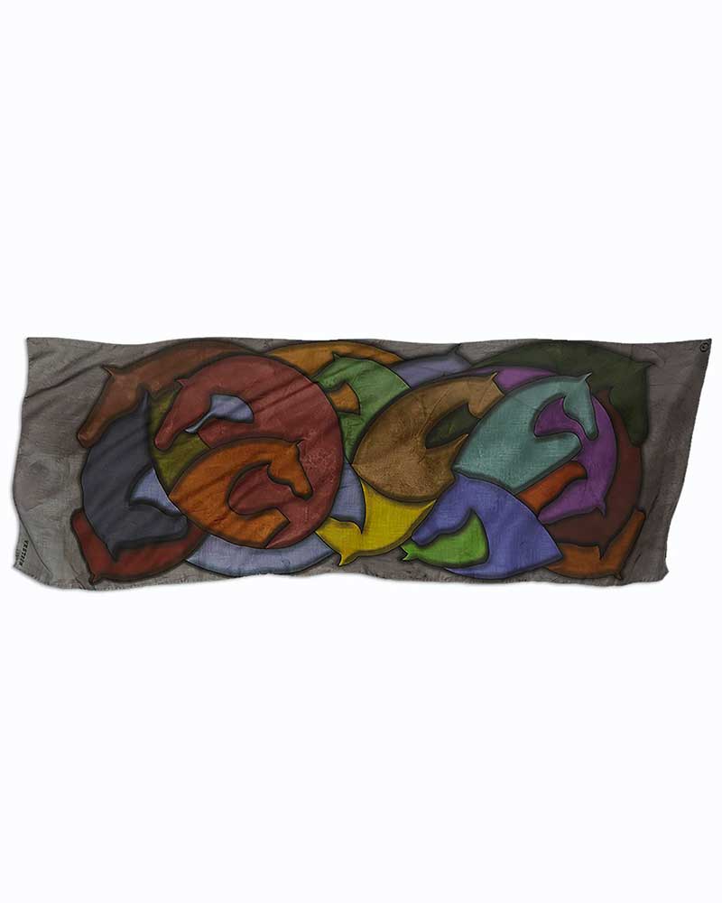 Unisex Multicoloured Printed Cashmere Pashmina / Foulard - Vestrum