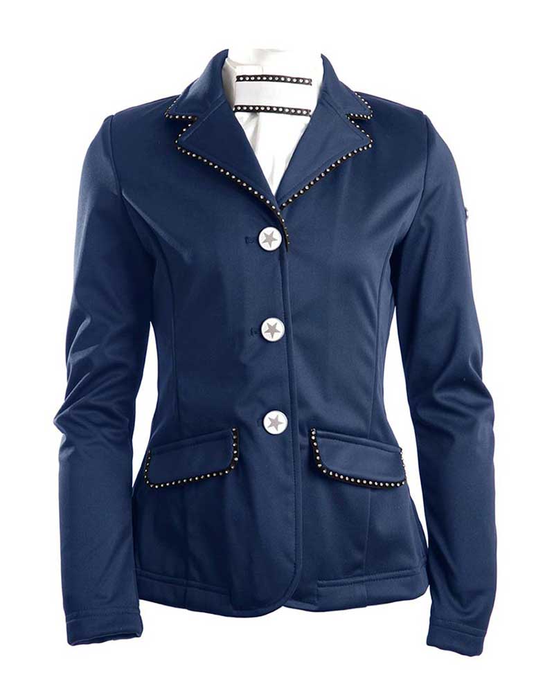 Veste de compétition bleu marine avec passepoil brillant pour fille New York - BR