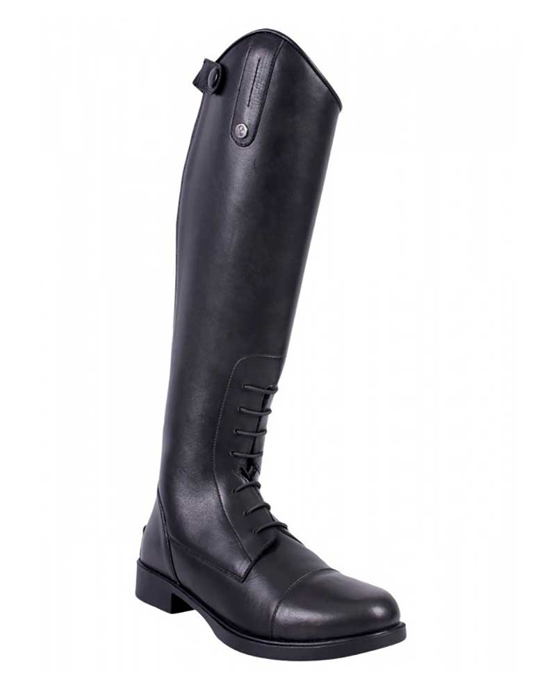 Junior Black Leather Lace-Up Riding Boots Julia - QHP