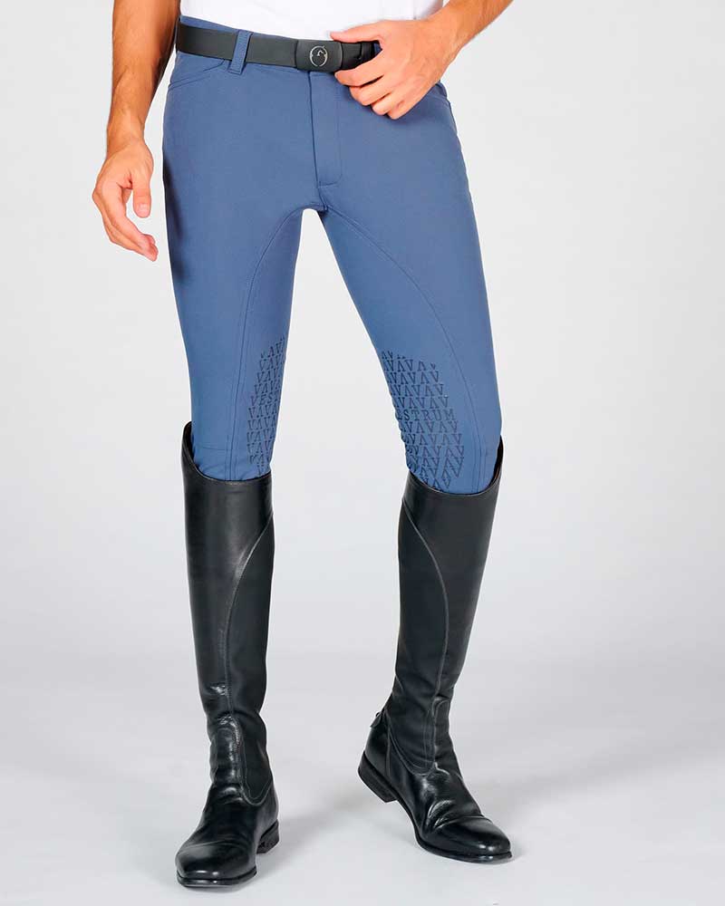 Blue riding trousers (knee grip) for men Sidney - Vestrum