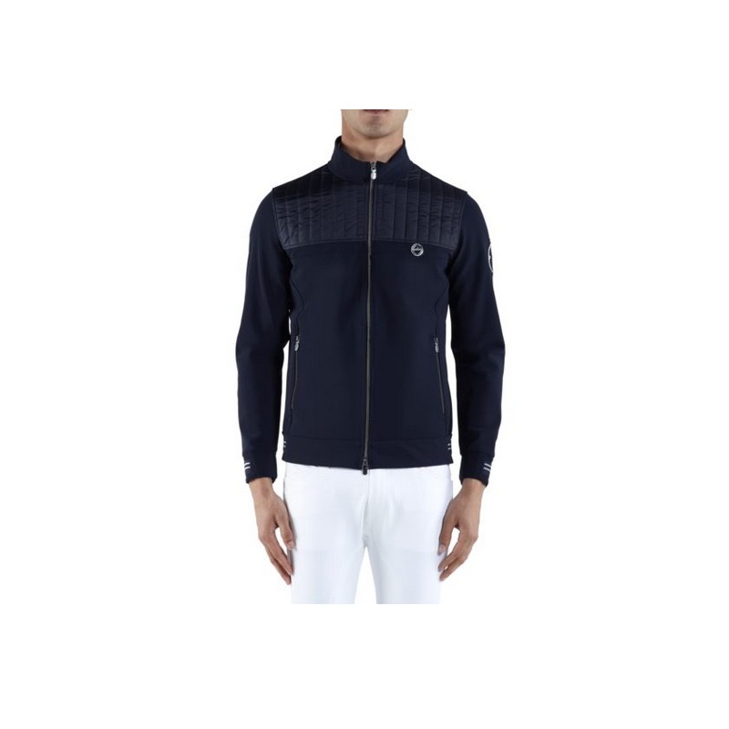 Veste d'entraînement bleu marine à col haut pour homme modèle Oklahoma - Vestrum