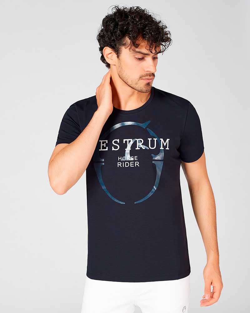 T-shirt bleu marine à manches courtes pour homme Knoxville - Vestrum