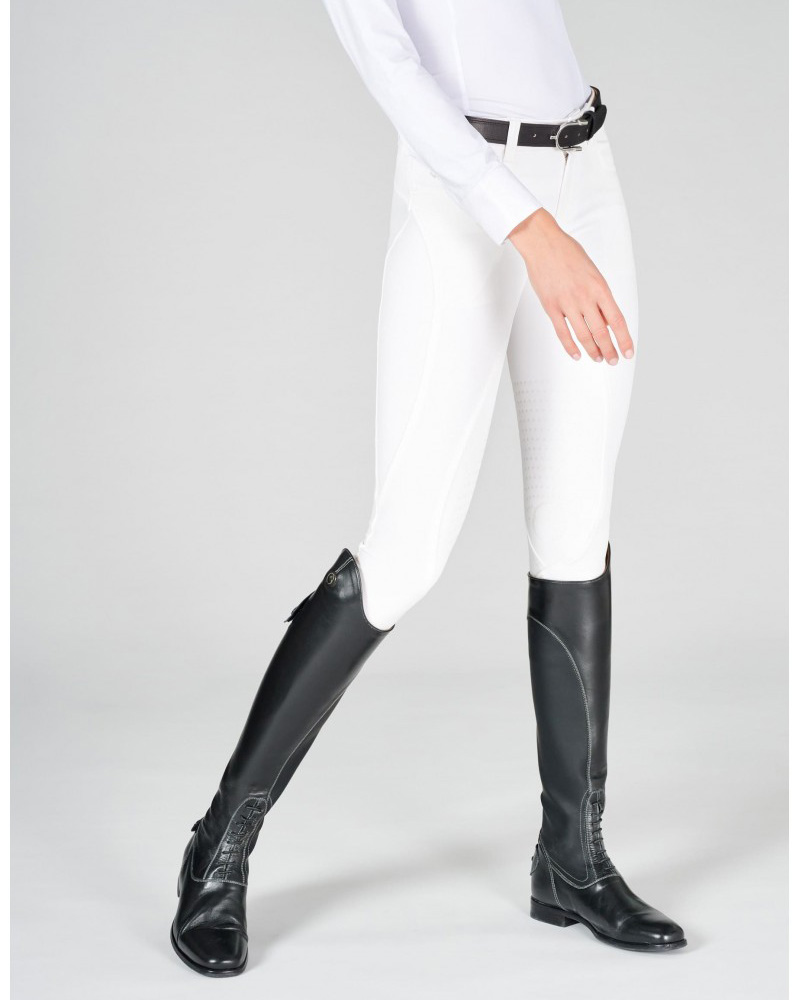 Pantalons d'équitation blanc (grip aux genoux) pour femme – Londra Low - Vestrum