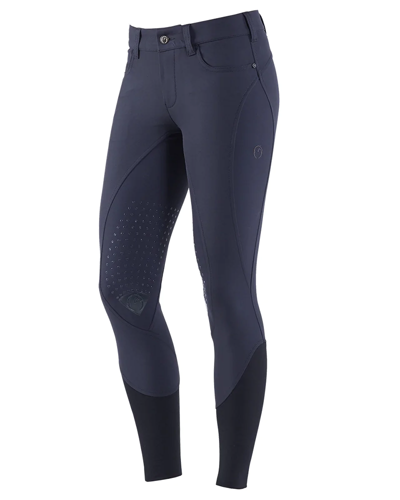 Pantalons d'équitation bleu marine (grip aux genoux) pour femme – Londra Low - Vestrum