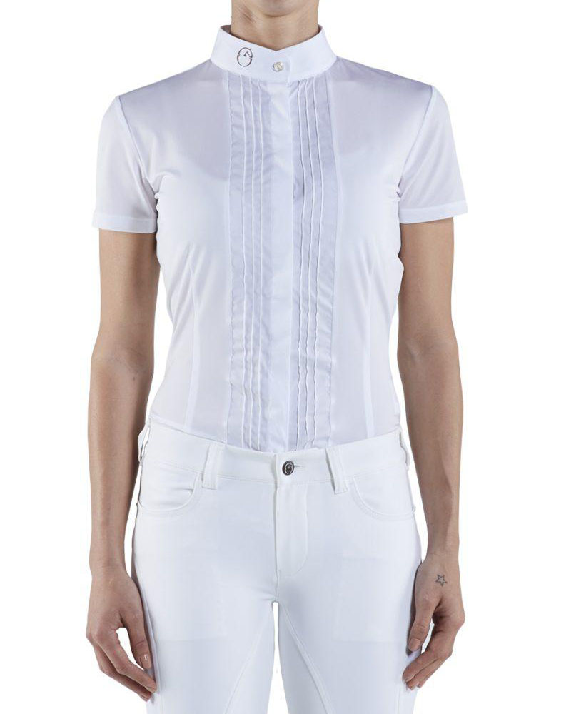 White short-sleeve competition shirt for women Medan - Vestrum