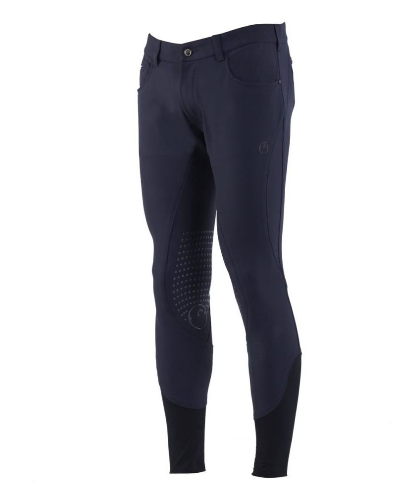Navy blue riding trousers (knee grip) for men – Dublino - Vestrum