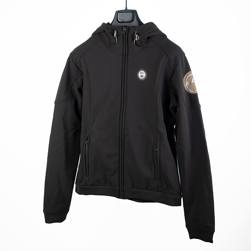 Sweat de tissu technique marron avec capuche pour homme modèle Wengen - Vestrum