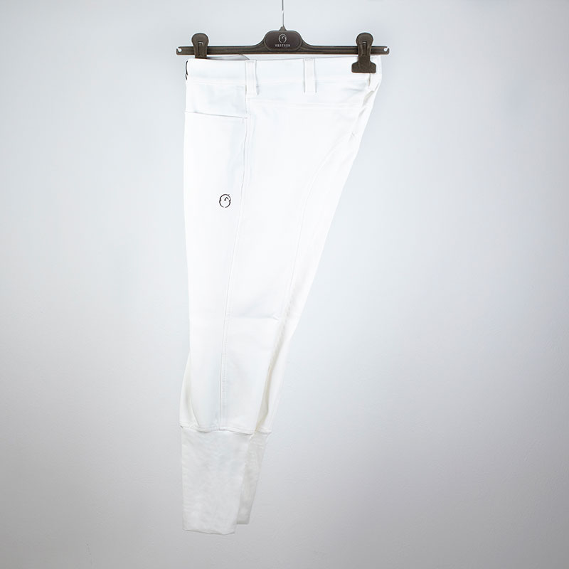 Pantalons de compétition blanc (grip aux genoux) modèle Syracusse - Vestrum