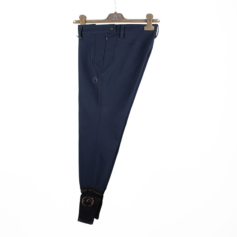 Leggings d'équitation bleu marine (grip aux genoux) pour femme - Grenoble - Vestrum