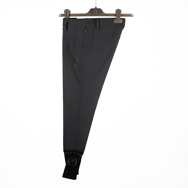 Leggings d'équitation marron foncé (grip aux genoux) pour femme - Grenoble - Vestrum