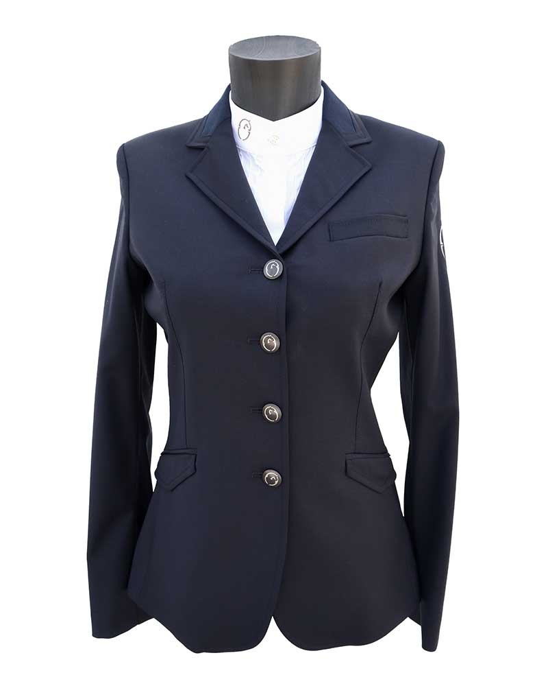 Veste fine de compétition bleu marine avec col de daim pour femme Venezia - Vestrum
