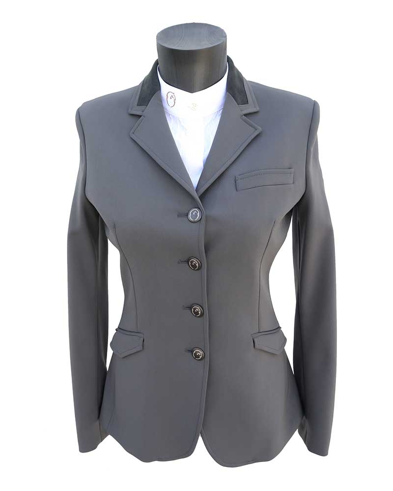 Veste technique de compétition grise foncé avec col de daim pour femme Venezia - Vestrum