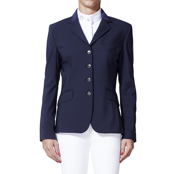 Veste technique de compétition bleu marine avec détails de daim au col pour femme Providence - Vestrum