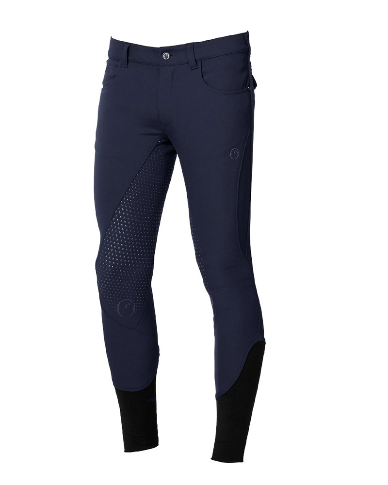 Navy blue riding trousers (full seat grip) for men – Dublino - Vestrum