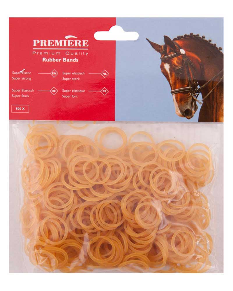Bag of brown elastic bands 50g (approx. 500 pcs) - Premiere