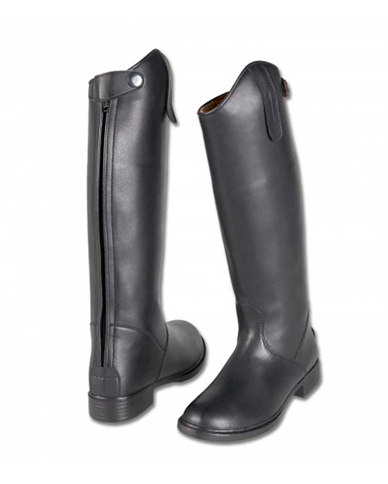 Botas negras de montar a caballo de goma unisex Nelson - ELT