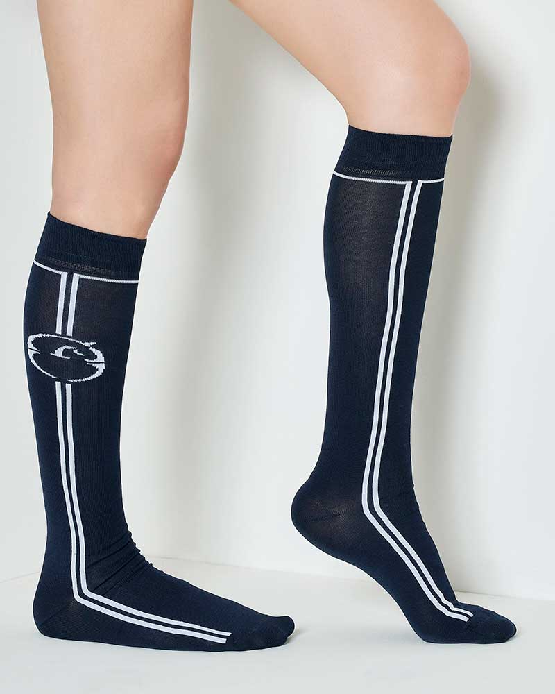 Calcetines finos transpirables azul marino con el logo en blanco Chieti - Vestrum