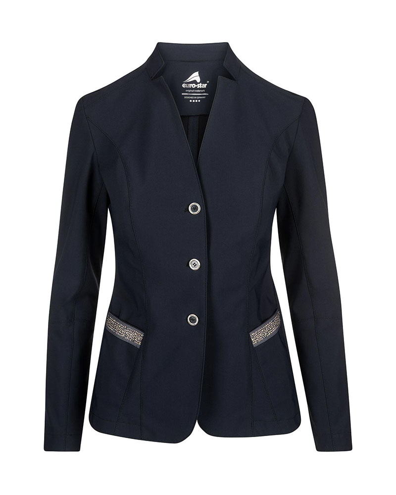 Veste fine de compétition bleu marine avec clous pour femme Veronique - Euro-Star