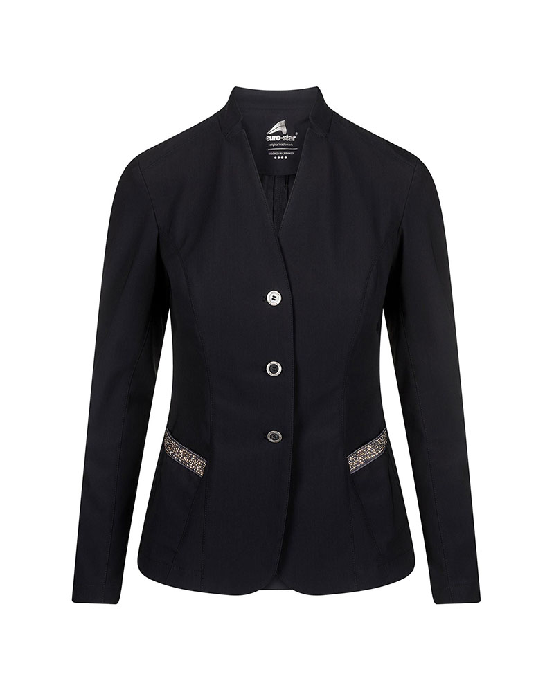 Veste fine de compétition noire avec clous pour femme Veronique - Euro-Star