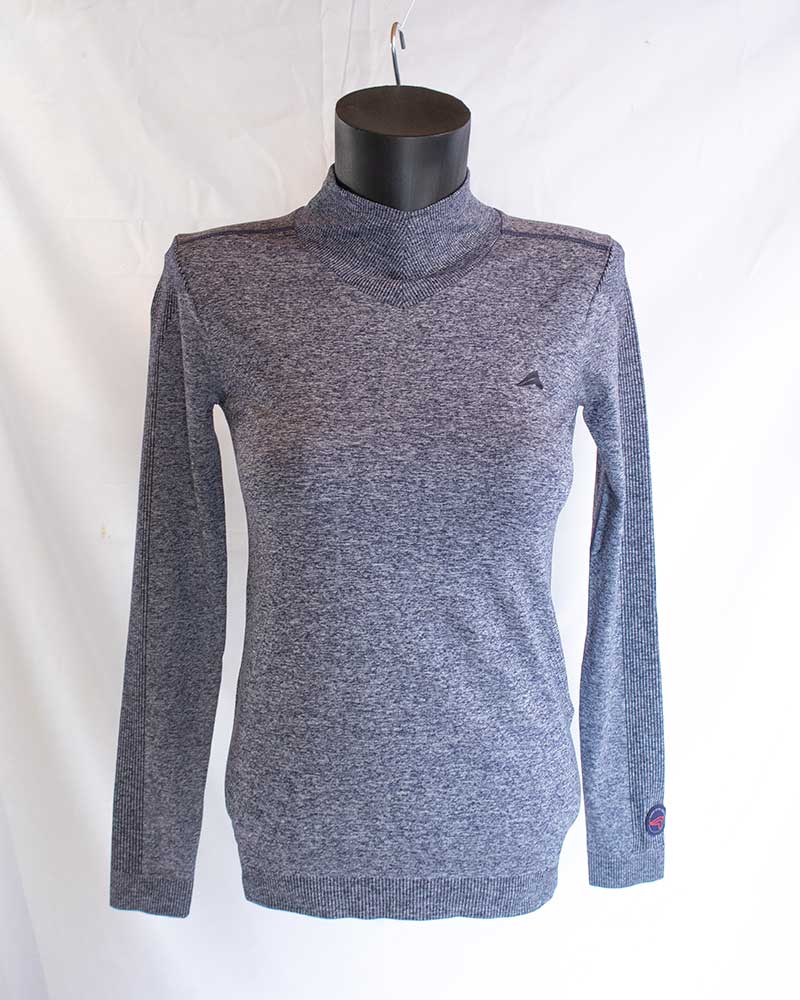 T-shirt d'entraînement gris à manches longues pour femme - Euro-Star