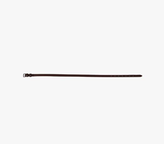 Muserolle bouche-fermée en cuir marron de 1,3 cm de large pour cheval - QHP