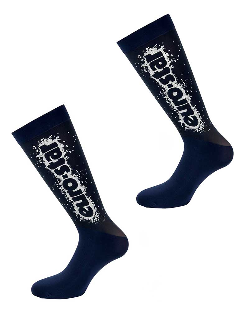 Pack de 2 calcetines altos tipo malla azul marino Airbush - Euro-Star