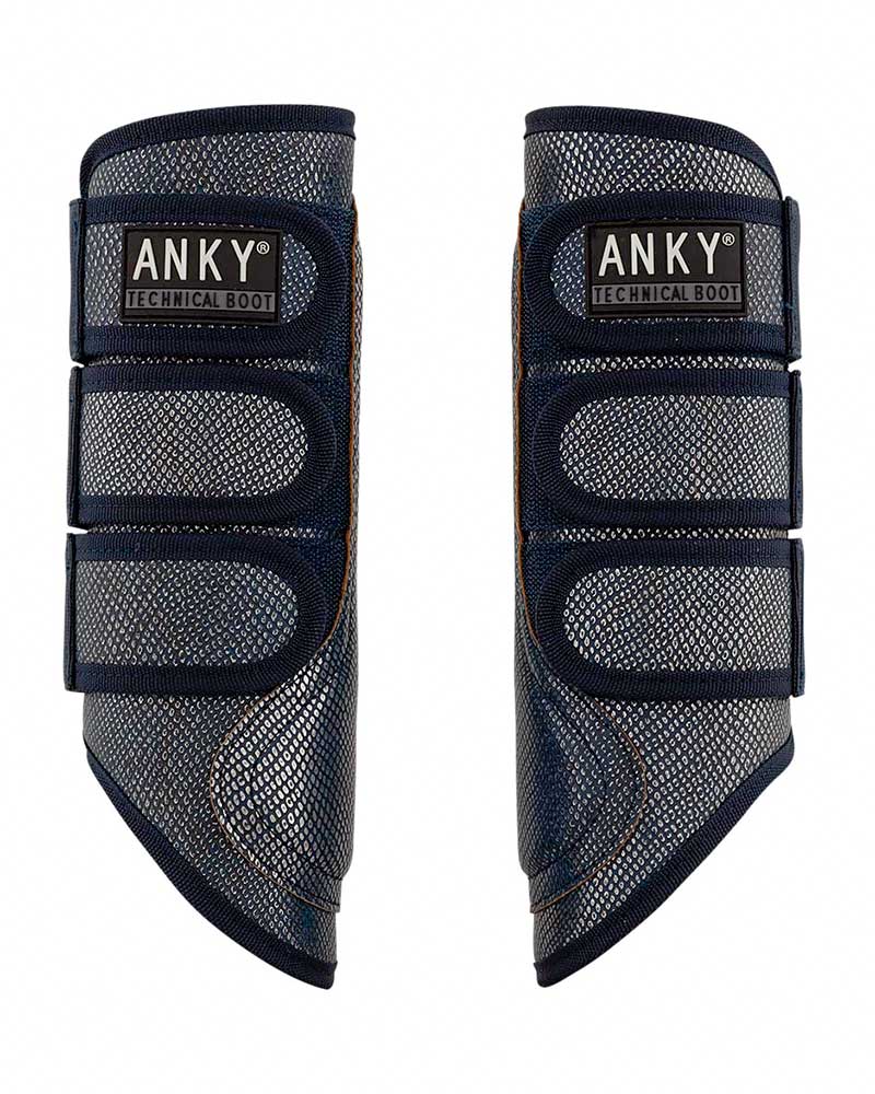 Pack of 2 Dark Navy Boots with Silver Animal Print - Anky