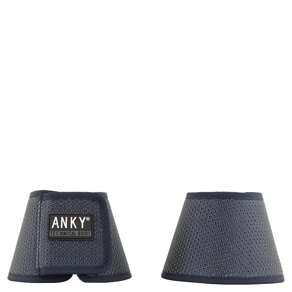 2 dark navy bell boots with glitter effect - Anky