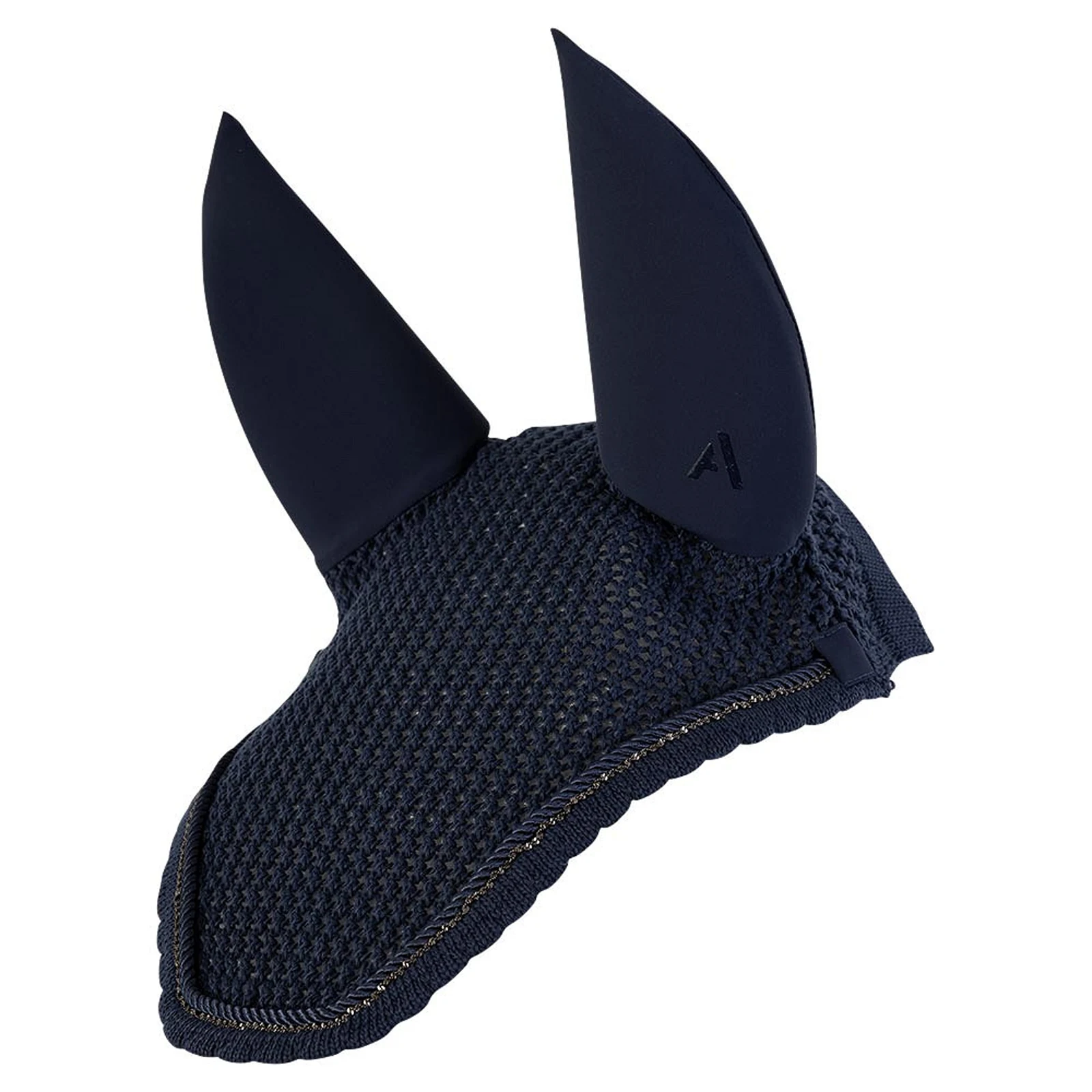 Crochet ear bonnet in navy (Mood Indigo) for horses - Anky