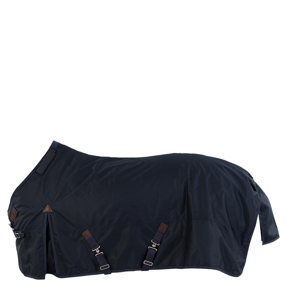 Couverture imperméable d'hiver gris (1680D, 300g) avec couvre-cou pour cheval - Anky