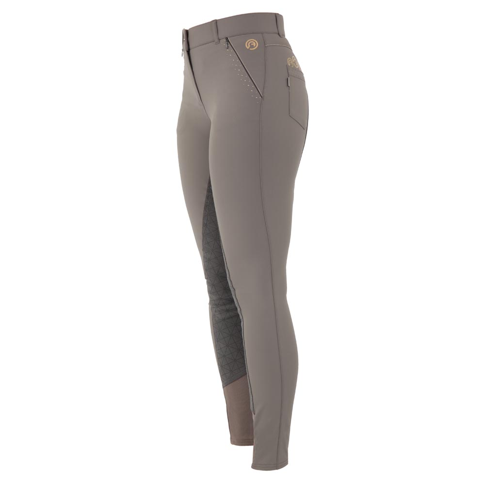 Pantalon d'équitation gris à fond intégral pour fille - Anky