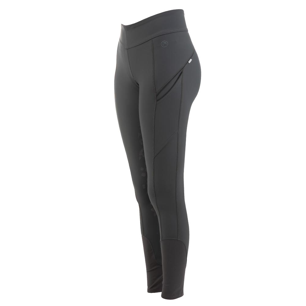 Leggings d'équitation bleu grisâtre (slate blue) avec grip à fond intégral pour femme - Anky