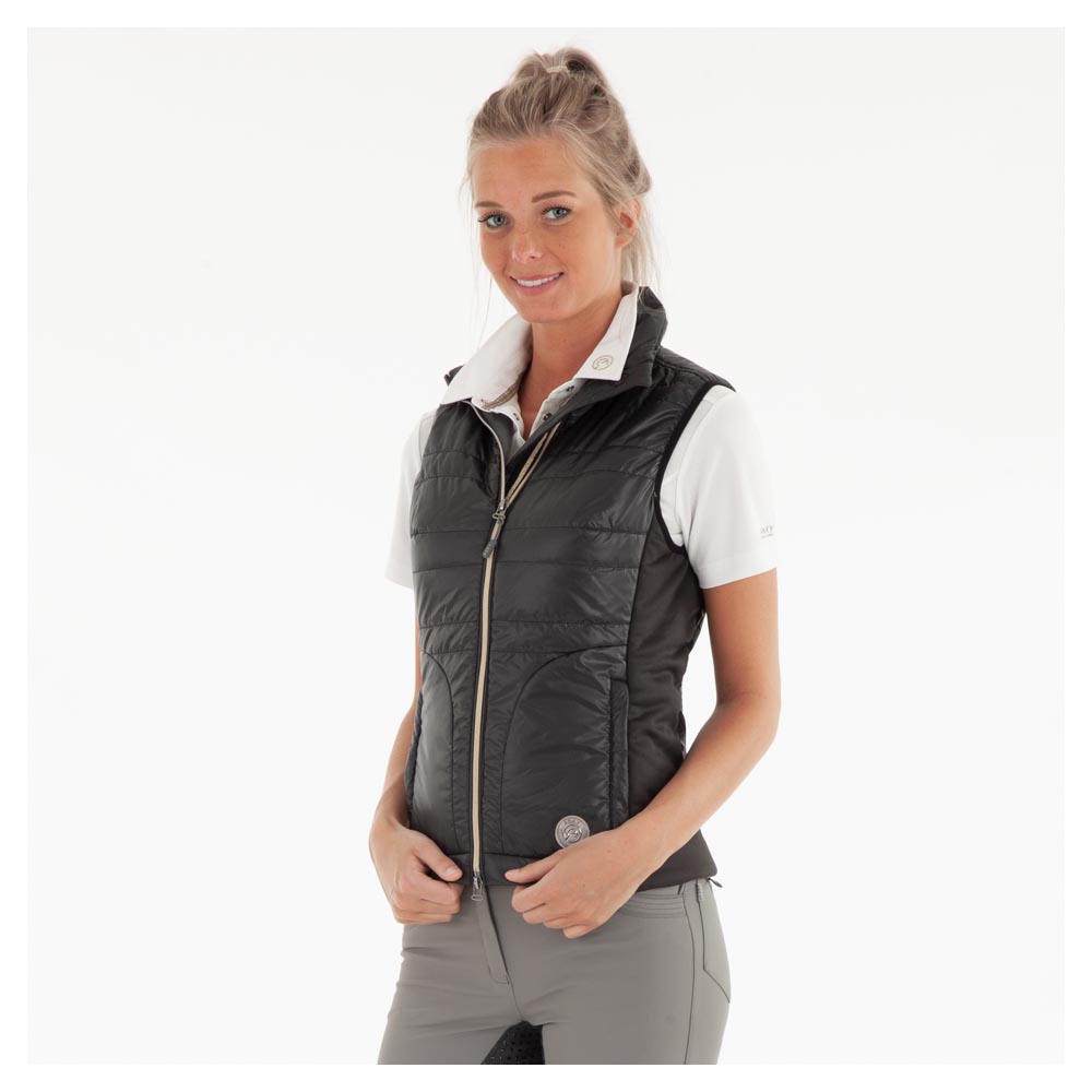 Gilet léger matelassé gris très foncé/noir (charcoal) pour femme - Anky