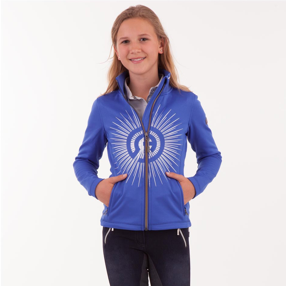 Blue (Blue Marlin) and silver training fleece for girls - Anky