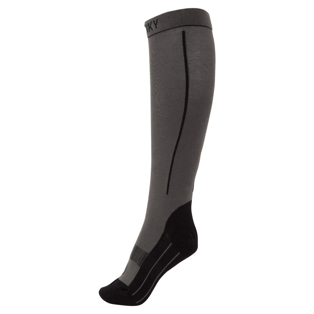 Chaussettes hautes gris (dove) et noir - Anky