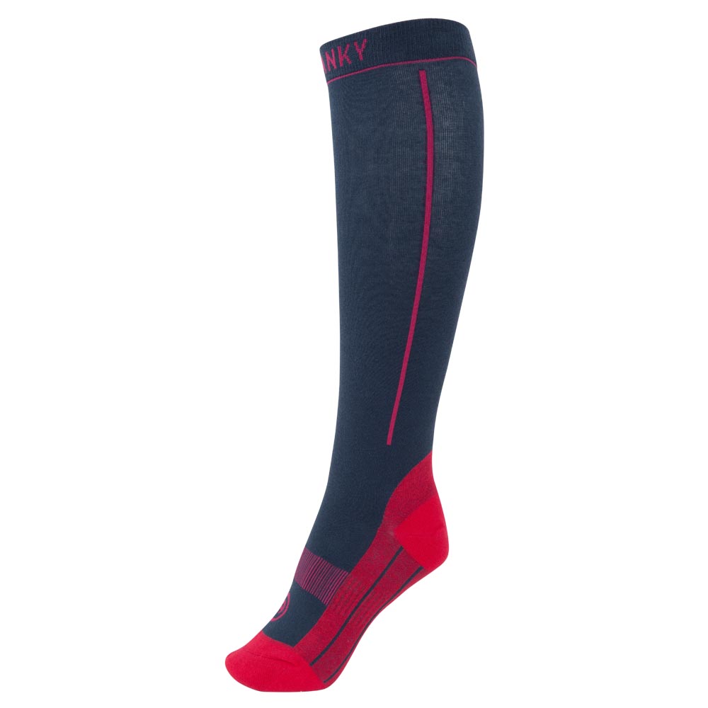 Calcetines altos azul marino (blue bird) y fucsia - Anky