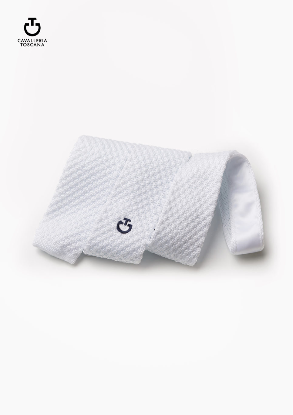 Tie model Tricot White color - Cavalleria Toscana