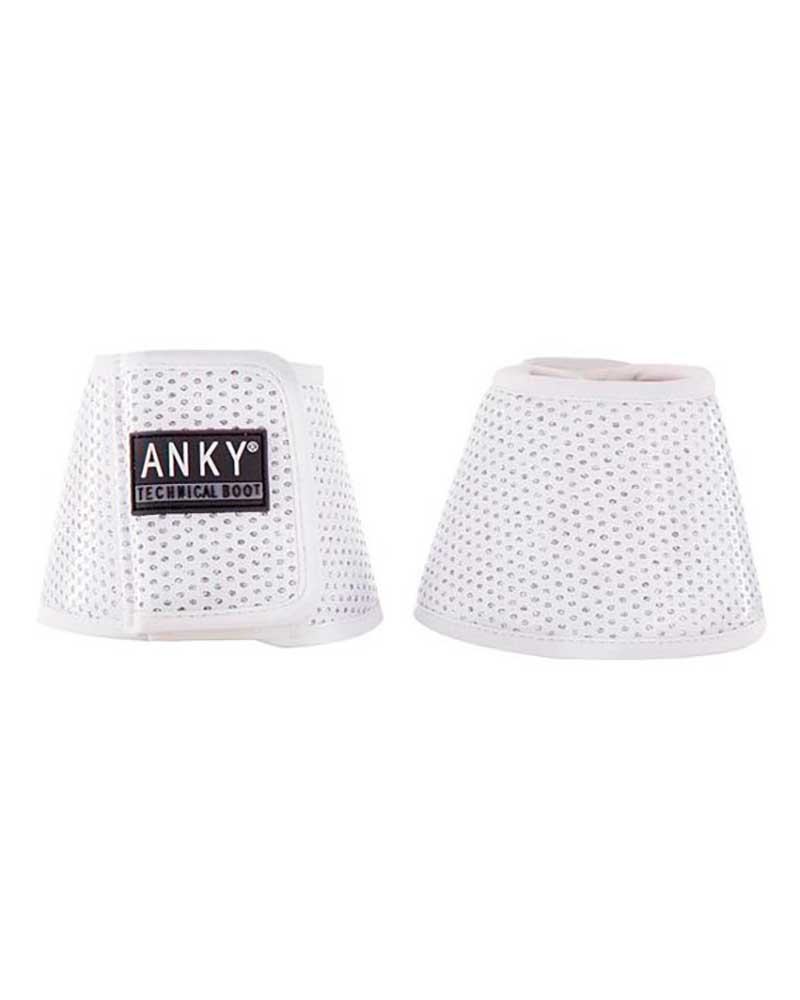 Set of 2 White Overreach Boots with Iridescent Crystal Detailing for Pony - Anky