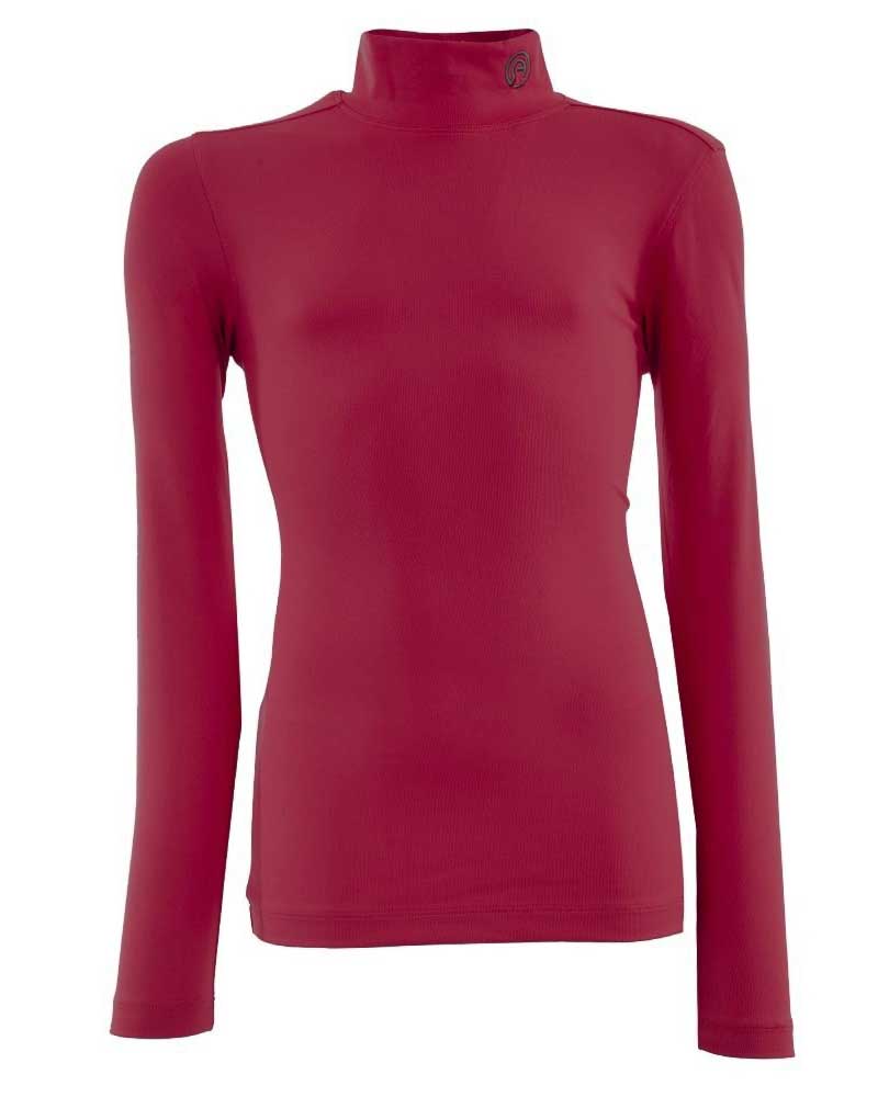 Long-sleeve technical training shirt in burgundy for girls - Anky