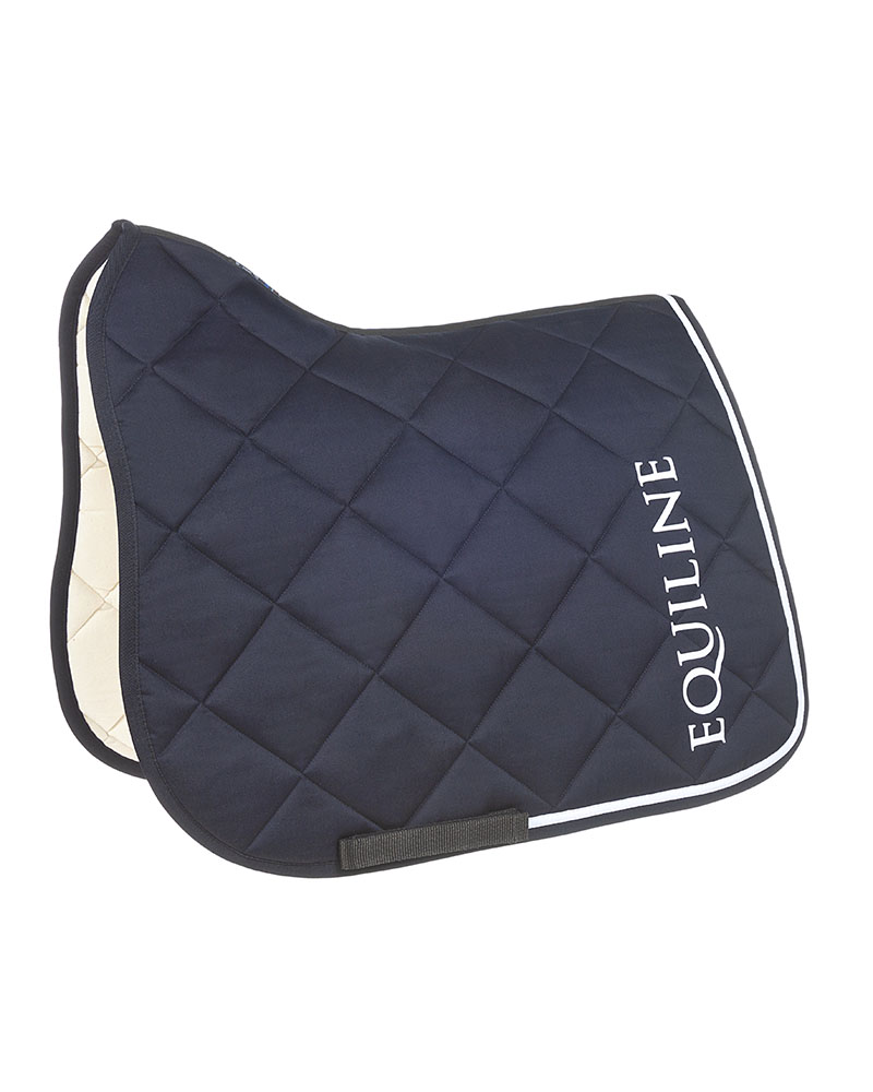 Sudadero de doma azul marino con bordado blanco para caballo (full) Chirillc - Equiline