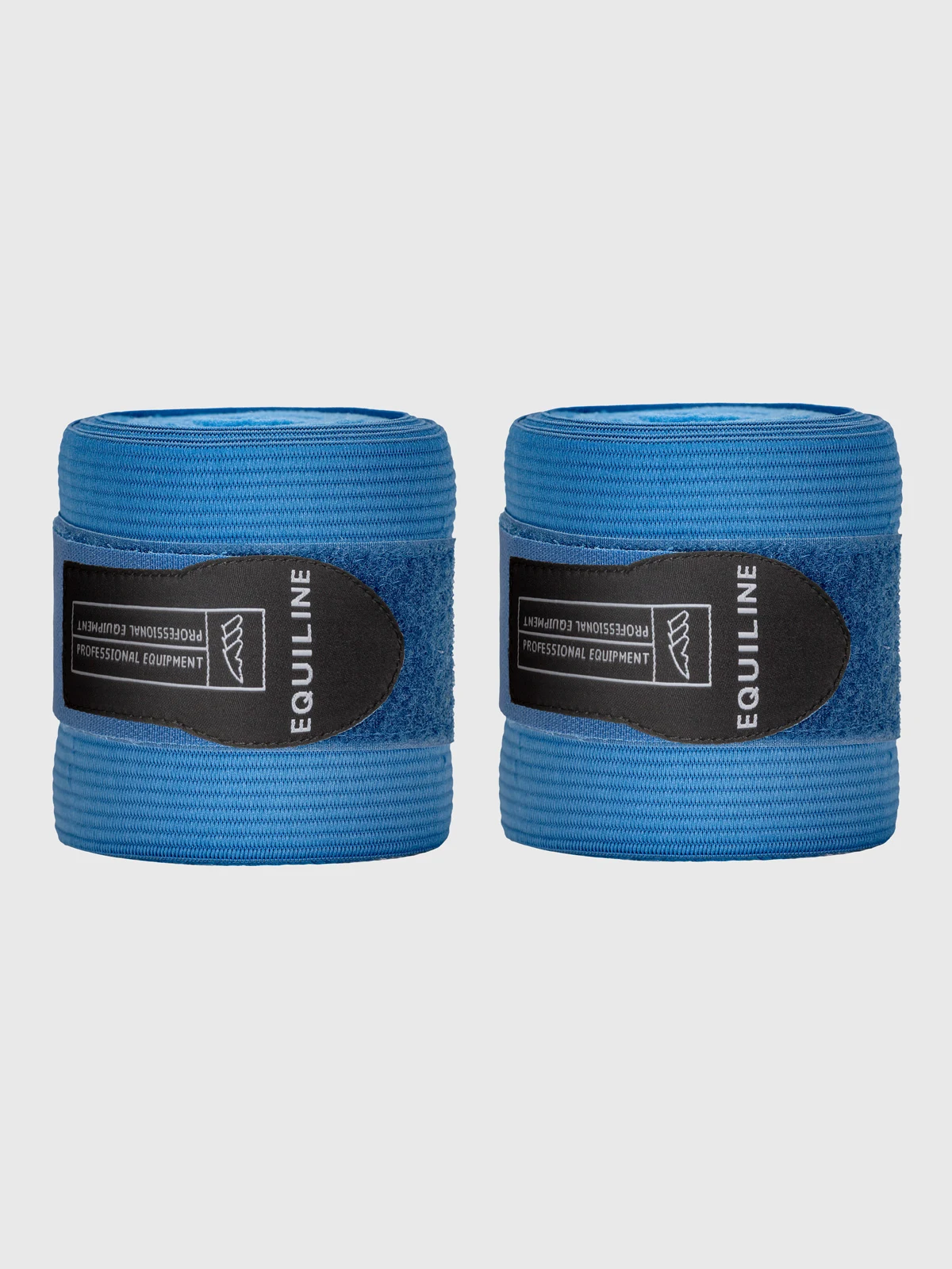 Pack de 2 vendas de trabajo elásticas con forro polar en azul para caballo - Equiline