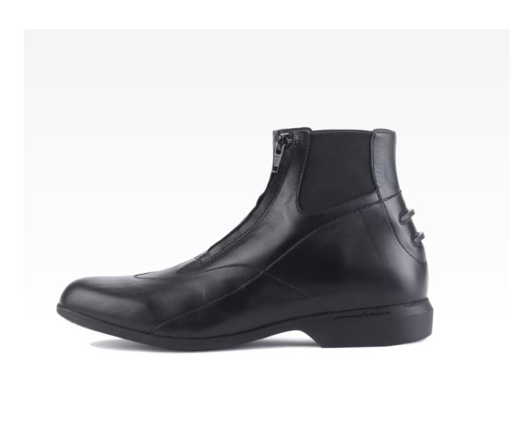 Bottines noirs en cuir pour l'équitation avec fermeture éclair pour femme - Freejump